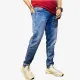 Men's Mid Blue Regular Fit Stretch Jeans | Classic Casual Denim Pants